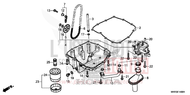 OELWANNE/OELPUMPE von CBR1000RR "Fireblade" MAT PEARL MORION BLACK (NHC33) von 2020
